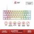 FANTECH MAXFIT61 MK857 RGB Wired 60% Mechanical Keyboard, 61 Keys Hot Swappable Type-C Programmable Gaming Keyboard, Red Switch-White